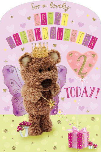 Picture of GREAT GRANDDAUGHTER 2 TODAY BIRTHDAY CARD